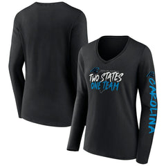 Women's Hometown Sweep Long Sleeve V-Neck T-Shirt - Carolina Panthers