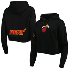 NBA Miami Heat Pro Standard Women's Classic Fleece Cropped Pullover Hoodie