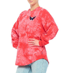 NHL Red Washington Capitals Fanatics Women's Crystal-Dye Long Sleeve T-Shirt