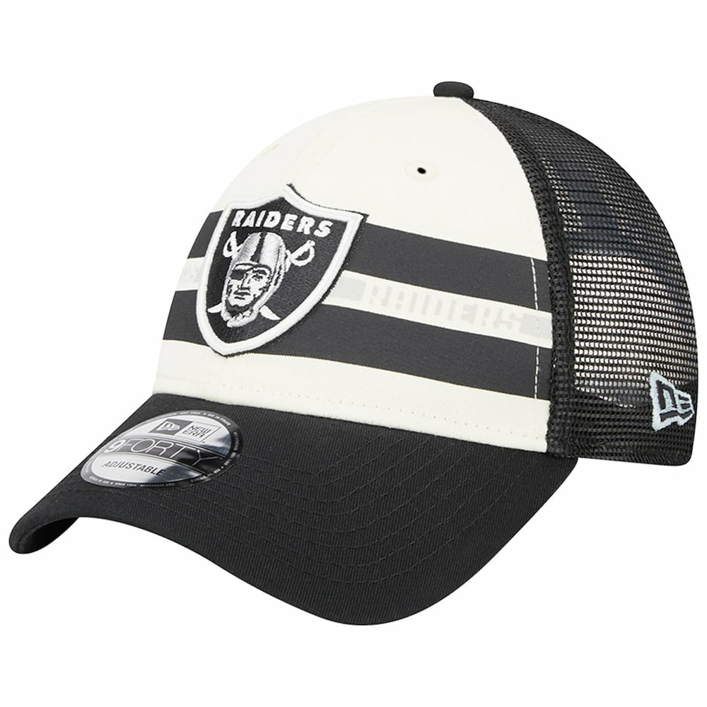 Team Stripe Trucker 9FORTY Snapback Hat - Las Vegas Raiders