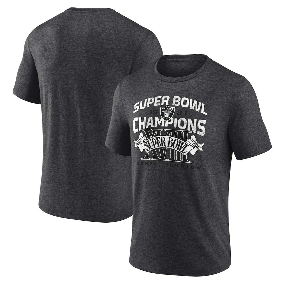 Hometown Old-Fashioned Super Bowl XVIII s Tri-Blend T-Shirt - Las Vegas Raiders