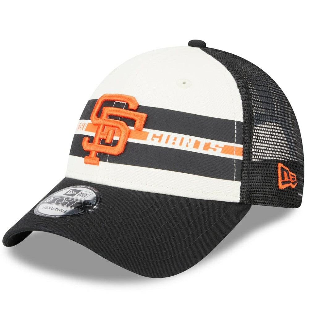 MLB San Francisco Giants New Era Team Stripe Trucker 9FORTY Snapback Hat