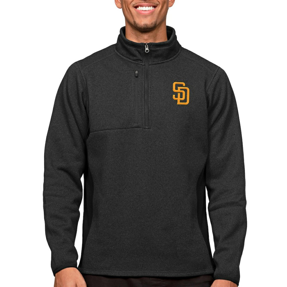 MLB San Diego Padres Antigua Course Quarter-Zip Pullover Top