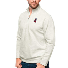 MLB Los Angeles Angels Antigua Gambit Quarter-Zip Pullover Top
