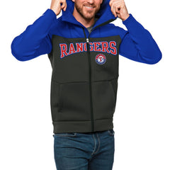 MLB Texas Rangers Antigua Wordmark Protect Full-Zip Hoodie