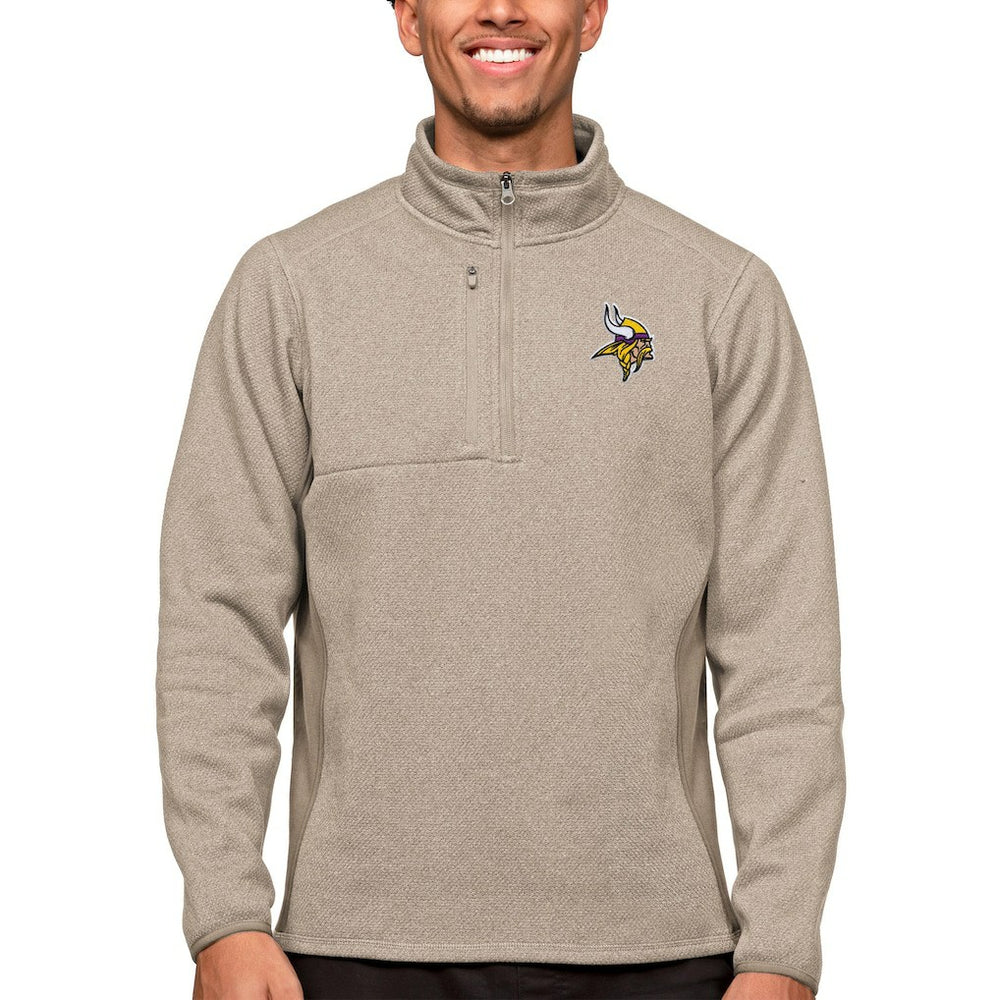 Antigua Course Quarter-Zip Pullover Top - Minnesota Vikings