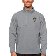 Antigua Course Quarter-Zip Pullover Top - New Orleans Saints