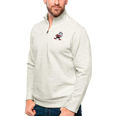 Antigua Gambit Quarter-Zip Pullover Top - Cleveland Browns