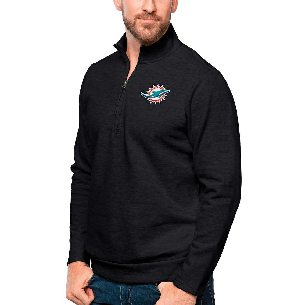 Antigua Gambit Quarter-Zip Pullover Top - Miami Dolphins