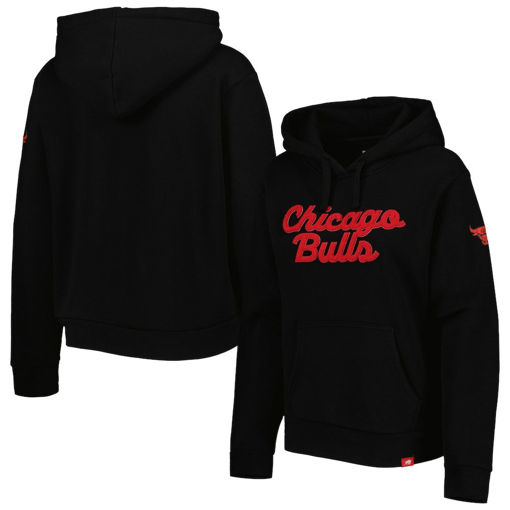 NBA Chicago Bulls Sportiqe Women's Leona Ava Fleece Tri-Blend Pullover Hoodie
