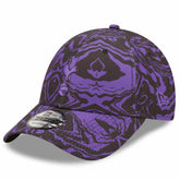 Tottenham Hotspur New Era Allover Print 9FORTY Adjustable Hat - New Era Black/Purple