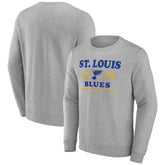 NHL Heather Charcoal St. Louis Blues Fanatics Fierce Competitor Pullover Sweatshirt
