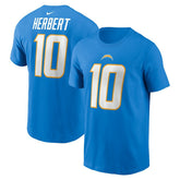 Justin Herbert Player Name & Number T-Shirt - Los Angeles Chargers