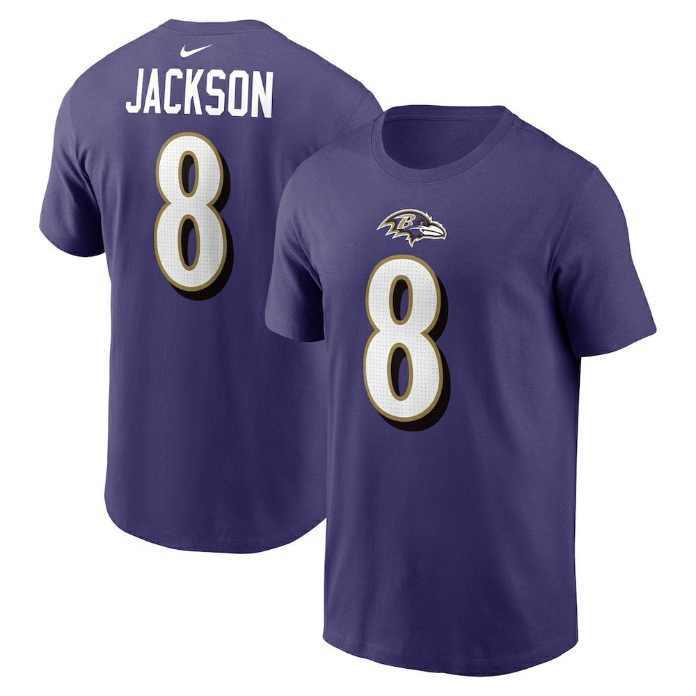 Lamar Jackson Player Name & Number T-Shirt - Baltimore Ravens