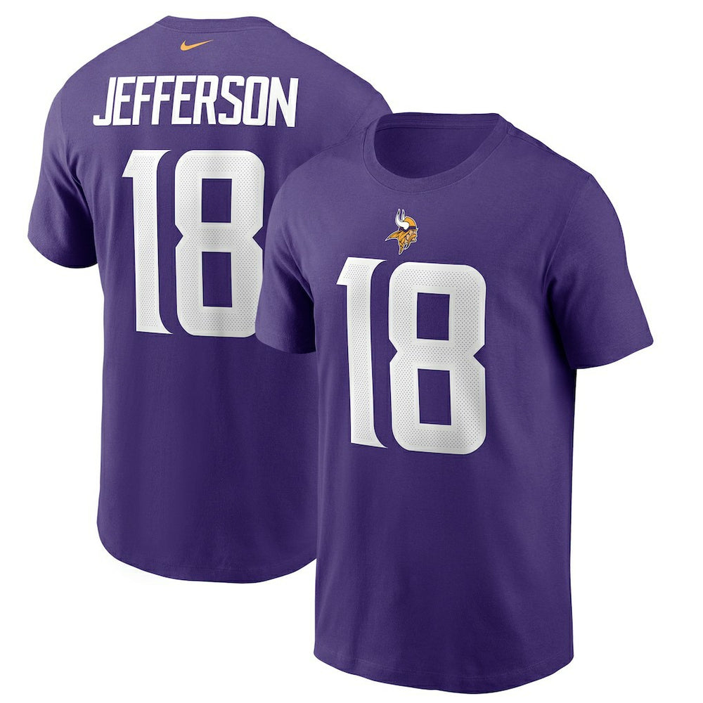 Justin Jefferson Player Name & Number T-Shirt - Minnesota Vikings