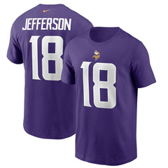 Justin Jefferson Player Name & Number T-Shirt - Minnesota Vikings