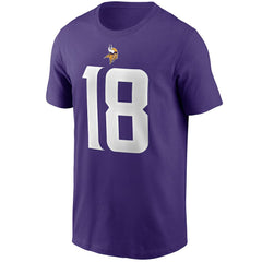 Justin Jefferson Player Name & Number T-Shirt - Minnesota Vikings