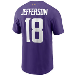 Justin Jefferson Player Name & Number T-Shirt - Minnesota Vikings