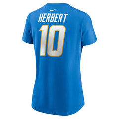 Justin Herbert Women's Player Name & Number T-Shirt - Los Angeles Chargers