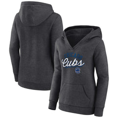 MLB Chicago Cubs Fanatics Women's Simplicity Crossover V-Neck Pullover Hoodie