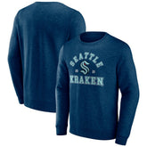 NHL Navy Seattle Kraken Fanatics Classic Arch Pullover Sweatshirt