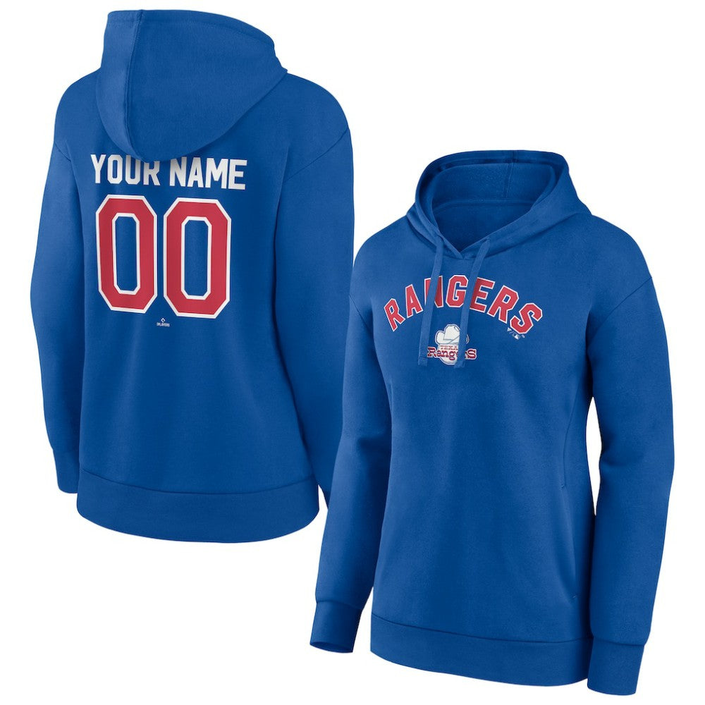 MLB Texas Rangers Women's Personalized Cooperstown Collection Winning Streak Pullover Hoodie