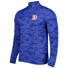 Antigua Brigade Throwback Quarter-Zip Top - Denver Broncos