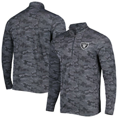 Antigua Brigade Quarter-Zip Sweatshirt - Las Vegas Raiders