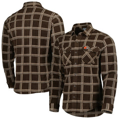 Antigua Industry Flannel Button-Up Shirt Jacket - Cleveland Browns