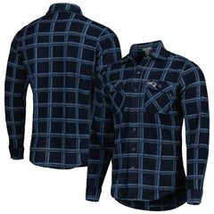 Antigua Industry Flannel Button-Up Shirt Jacket - New England Patriots