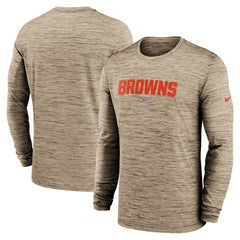 Sideline Team Velocity Performance Long Sleeve T-Shirt - Cleveland Browns