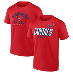 NHL Red Washington Capitals Fanatics Wordmark Two-Pack T-Shirt Set