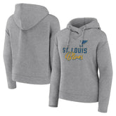 NHL Heather Gray St. Louis Blues Fanatics Women's Script Favorite Pullover Hoodie