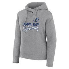 NHL Heather Gray Tampa Bay Lightning Fanatics Women's Script Favorite Pullover Hoodie