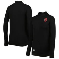 MLB Boston Red Sox Levelwear Women's Verse Asymmetrical Raglan Tri-Blend Quarter-Zip Jacket