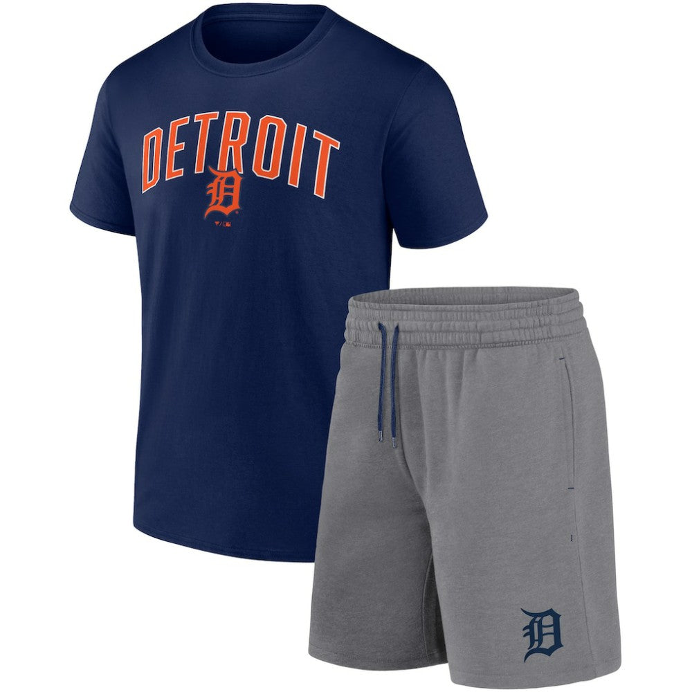 MLB Detroit Tigers Fanatics Arch T-Shirt & Shorts Combo Set