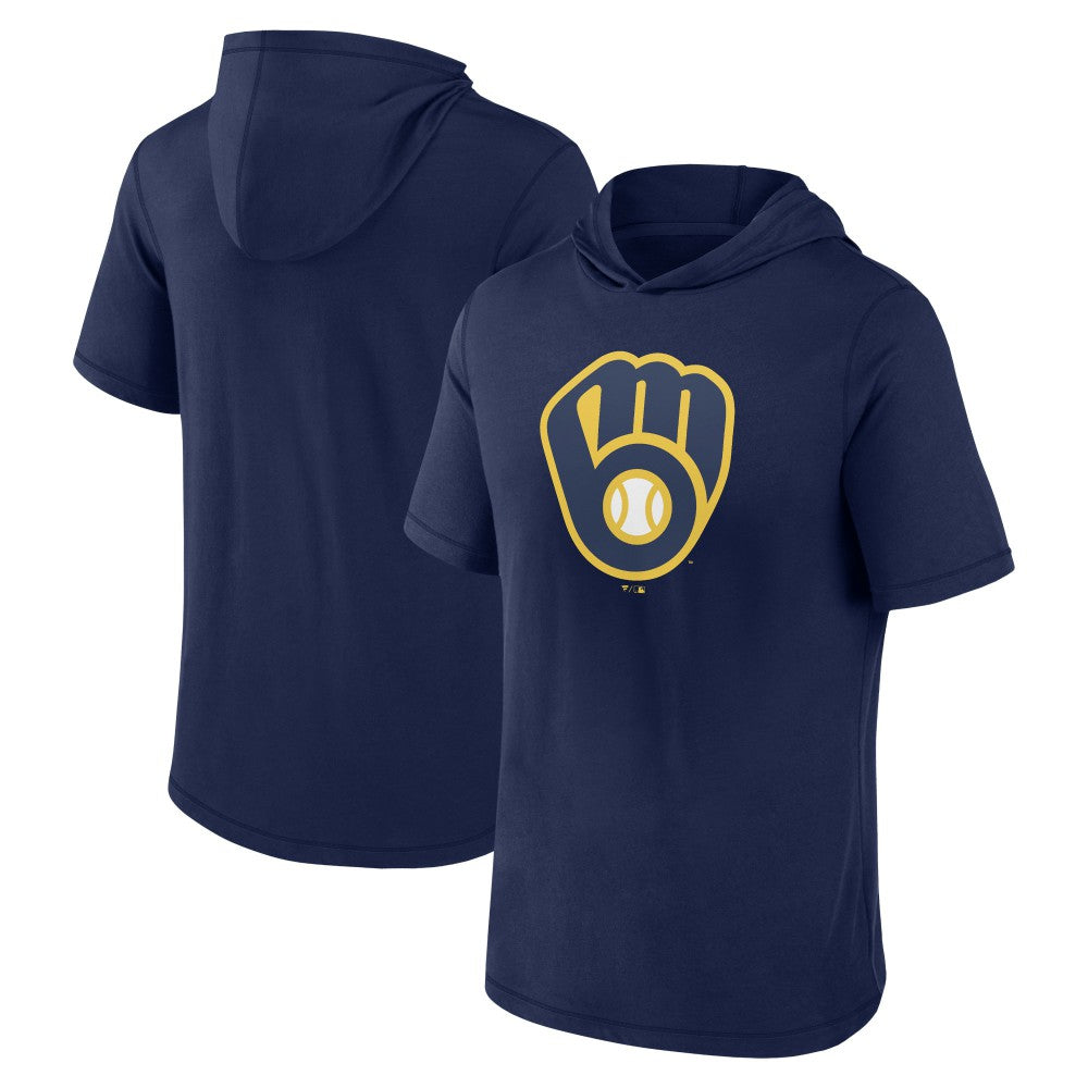MLB Milwaukee Brewers Fanatics Short Sleeve Hoodie T-Shirt