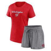 MLB Washington Nationals Fanatics Women's Script T-Shirt & Shorts Combo Set