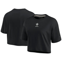 Women's Elements Super Soft Boxy Cropped T-Shirt - New Orleans Saints