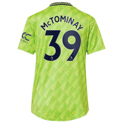 Scott McTominay Manchester United Women's 2022/23 Third Replica Player Jersey - Adidas Neon Green