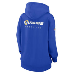 Women's 2023 Sideline Club Fleece Pullover Hoodie - Los Angeles Rams