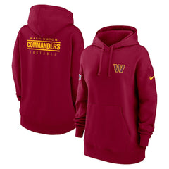 Women's 2023 Sideline Club Fleece Pullover Hoodie - Washington Commanders
