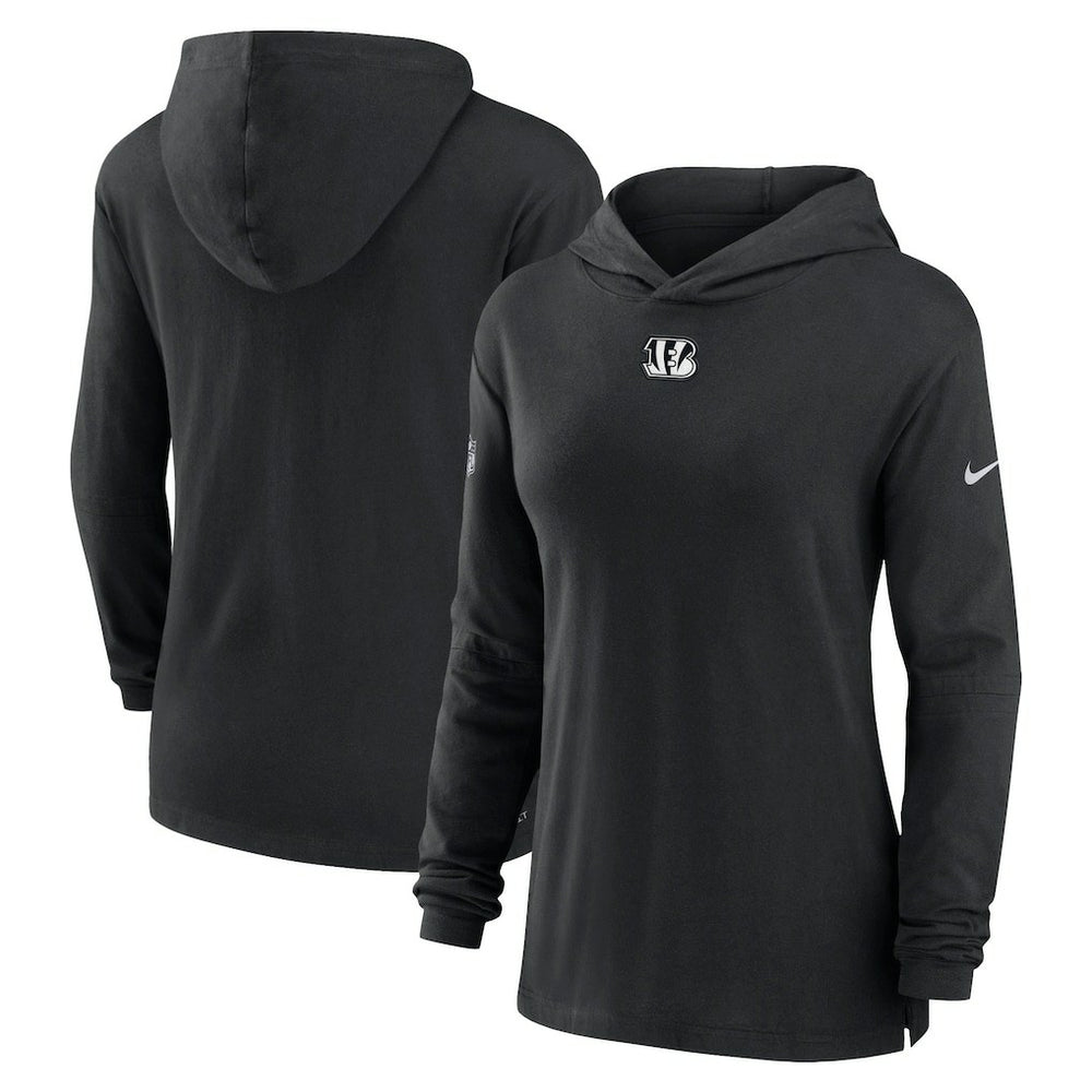 Women's Sideline Performance Long Sleeve Hoodie T-Shirt - Cincinnati Bengals