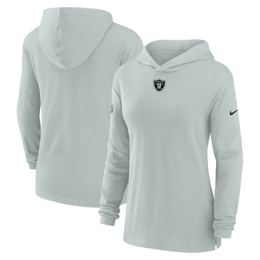Women's Sideline Performance Long Sleeve Hoodie T-Shirt - Las Vegas Raiders