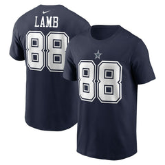 CeeDee Lamb Player Name & Number T-Shirt - Dallas Cowboys