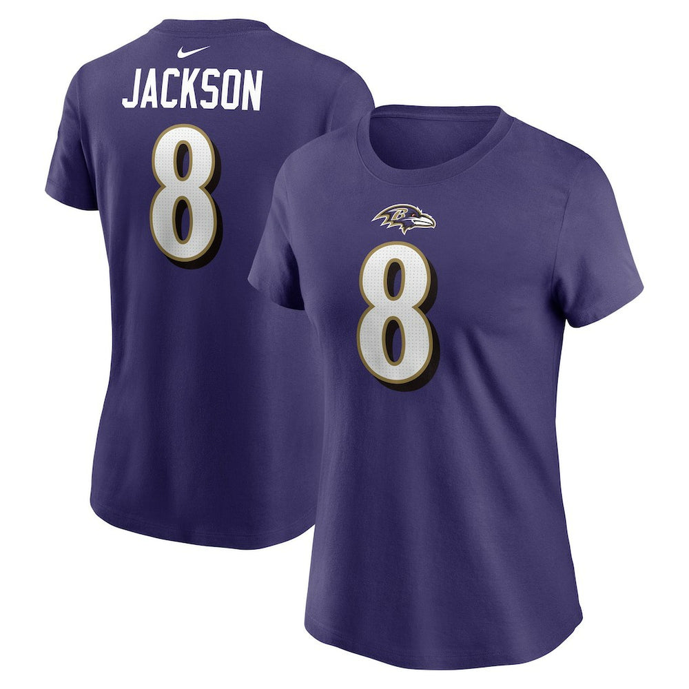 Lamar Jackson Women's Player Name & Number T-Shirt - Baltimore Ravens