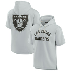 Unisex Elements Super Soft Fleece Short Sleeve Pullover Hoodie - Las Vegas Raiders