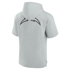 Unisex Elements Super Soft Fleece Short Sleeve Pullover Hoodie - Los Angeles Chargers