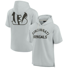 Unisex Elements Super Soft Fleece Short Sleeve Pullover Hoodie - Cincinnati Bengals