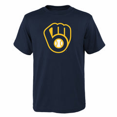 MLB Milwaukee Brewers Youth Logo Primary Team T-Shirt
